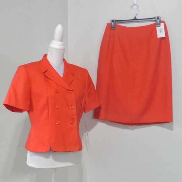 LE SUIT 2 PIECE SKIRT AND BLAZER SET SIZE 10 PETITE - Picture 1 of 11